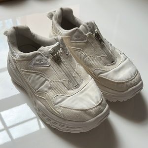 UGG chunky sneakers with zip in white
